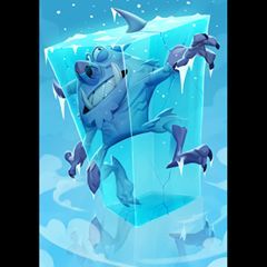 Illustrations for Ice world action cards! Done for @unimogame the first freeze card is super fun to play! #drawing #digital #art #illustration #freeze #ice #monster #unimogame #grecke #cardgame Icy Character Design, Frozen In Ice Art, Frost Illustration Art, Frozen Illustration Art, Ice Poster Design, How To Draw Ice, Freezing Emoji, Ice Character Design, Frost Illustration