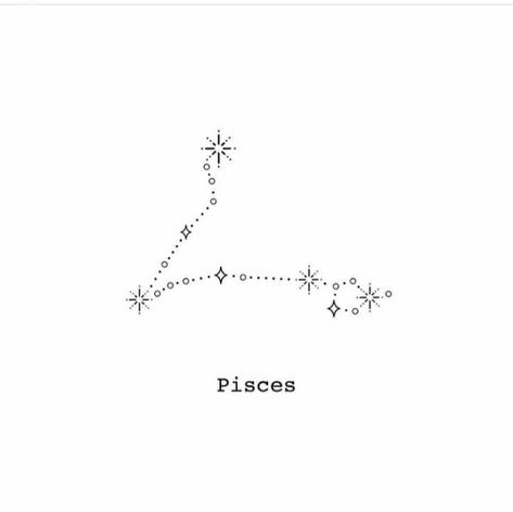 Zodiac Tattoo Ideas Pisces, Small Tattoo Ideas Pisces, Pices Zodiac Tattoo Constellation, Minimal Pisces Tattoo, Picese Tattoo Ideas, Pisces Zodiac Constellation, Pisces Constellation Tattoo Designs, Matching Pisces Tattoos, Pisces Constilation Tattoo