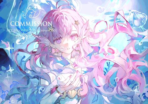 Art Commission Card, Commission Art Ideas, Anime Illustration Art, Mermaid Anime, Birthday Art, Art Painting Tools, Art Commissions, Concept Art Drawing, Arte Inspo