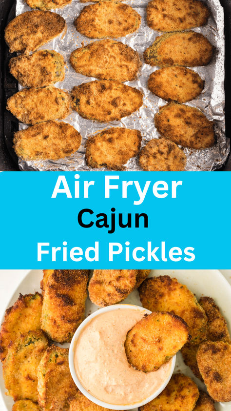 These crispy air fryer pickles make the perfect snack or appetizer to whip up at home. They achieve the same delightful crunch as traditional fried pickles, but without all the grease! Easy Pickles, Air Fryer Fried Pickles, Deep Fried Pickles, Fried Pickles Recipe, Pickle Recipes, Air Fryer Oven Recipes, Easy Appetizers, Meals Recipes, Fried Pickles