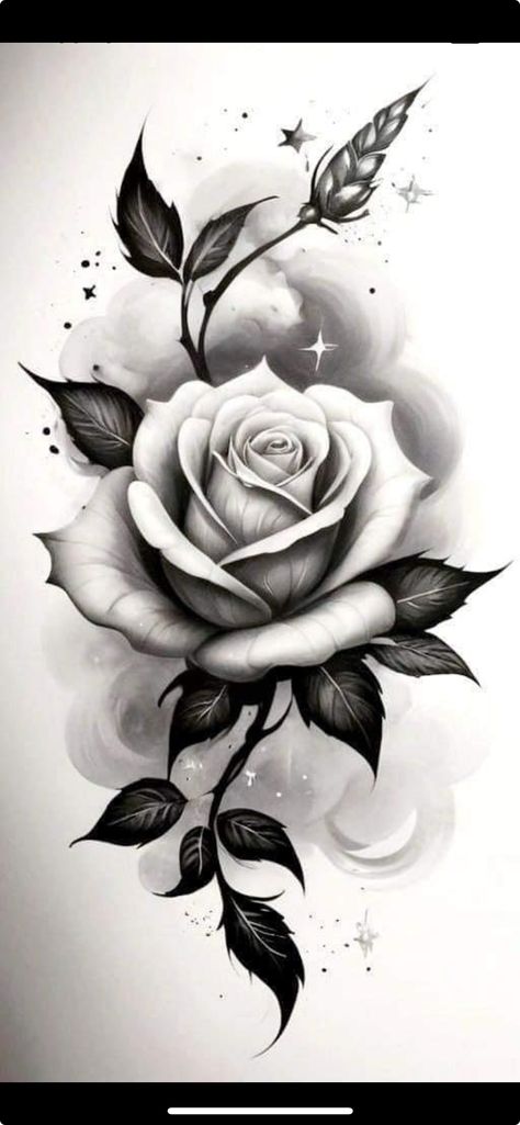 Roses Tattoo Design, Rose Tattoo Stencil, Watercolor Tattoo Ideas, Vine Drawing, Aztec Tattoos, Father Tattoos, Roses Tattoo, Easy Cartoon Drawings, Minimalist Tattoos