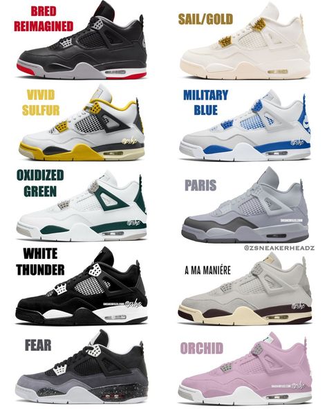 Jordans Names, Tenis Jordan Retro, Pretty Sneakers, Diy Sneakers, Trendy Shoes Sneakers, Nike Fashion Shoes, Preppy Shoes, Pretty Shoes Sneakers, Jordan 4s