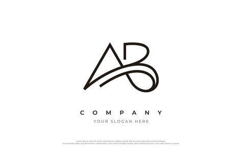 Ab Logo Design Fonts, Ab Initials, Ab Logo Design, Ab Letter Logo, Hospital Plan, Ab Logo, Monogram Logo Letters, Letter Logotype, Office Stationary