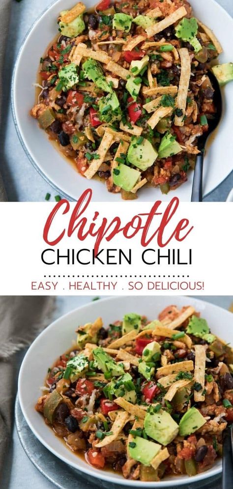 Chipotle Chicken Chili, Packable Lunches, One Pot Wonder, Menu Semanal, Winter Meals, Chili Chicken, Eat Fresh, Chicken Healthy, Healthy Comfort