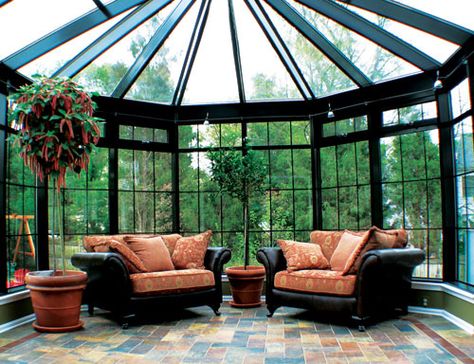 sun room-this would be so cool to watch a rain storm English Solarium, Two Story Solarium, Victorian Conservatory Interior, Solarium Ideas, Victorian Conservatory, Conservatory Interior, House Wear, Victorian Greenhouses, Conservatory Greenhouse