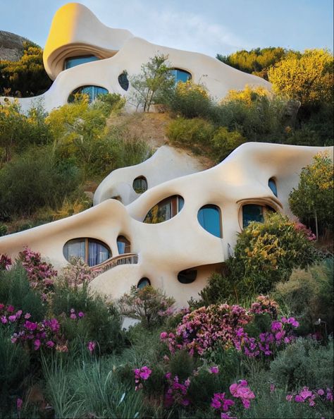 Organic Architecture, Casa Dos Hobbits, Organic House, Earthship Home, Cob House, Earth Homes, Earthship, Unique Architecture, Eco House