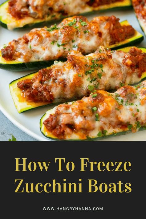 Can You Freeze Zucchini Boats? How To Freeze Zucchini Boats – Hangry Hanna Ways To Freeze Zucchini, Freezer Zucchini Recipes, Zucchini Recipes To Freeze, Zucchini Preserving, Can You Freeze Zucchini, Freezing Produce, How To Freeze Zucchini, Zucchini Ideas, Freezing Carrots