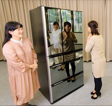 I want this crystal mirror double door fridge from hitachi   http://kadenfan.hitachi.co.jp/catalog/rei/rei.pdf Hitachi Fridge, Mirror Fridge, Double Door Fridge, Crystal Mirror, Door Fridge, Fridge And Freezer, Luxury Kitchen Design, Dream Kitchens, Kitchen Room Design