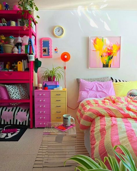 Instagram Rock N Roll Bedroom, Ikea Inspired Kid's Room, Disney Inspired Nursery, Earth Tone Living Room, Ikea Inspired Bedroom, Different House Styles, Colourful Living Room, Bright Homes, Blush Tones