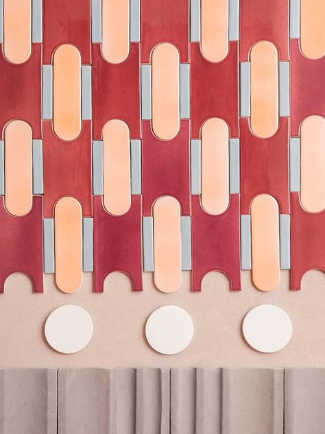 Eclectic Trends | Playful tiles design by Cristina Celestino x Fornace Brioni - Eclectic Trends Exterior Wall Finishes, Artisan Tiles, Motif Art Deco, Cle Tile, Glazed Ceramic Tile, Tile Edge, Wall Exterior, 자수 디자인, Wall Finishes