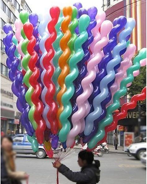 Amazon.com: FUNPRT 40 Inches Latex Spiral Balloons 100 Count Assorted Boys Girls Birthday Party Balloons : Toys & Games Spiral Balloons, Birthday Decorations Kids, Inflatable Toy, Birthday Party Balloon, Party Toys, Long Balloons, Wedding Balloons, Latex Balloons, Party Balloons