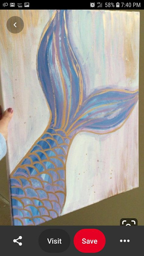 Mermaid Painting Easy, Abstract Mermaid, Mermaid Canvas, Canvas Painting Projects, Pink Canvas Art, Canvas Art Painting Acrylic, Acrylic Painting Diy, Mermaid Diy, Mermaid Painting