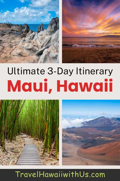 3 Days in Maui Itinerary: The Ultimate 2024 Guide! Haleakala Sunrise, Maui Itinerary, Wailea Beach, Kaanapali Beach, Beach Path, Trip To Maui, Haleakala National Park, Maui Beach, West Maui