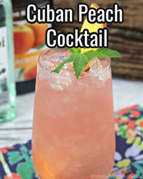 Margaritas, Peach Schnapps Drinks, Peach Cocktail Recipe, Cocktails Vodka, Easy Mixed Drinks, Easy Alcoholic Drinks, Peach Cocktail, Peach Drinks, Whiskey Cocktail