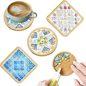 Mosaic Tiles Diy, Mosaic Tiles Crafts, Coasters Diy, Arts And Crafts For Adults, Group Crafts, Mosaic Kits, Diy Crafts For Adults, Diy Coasters, Mosaic Diy