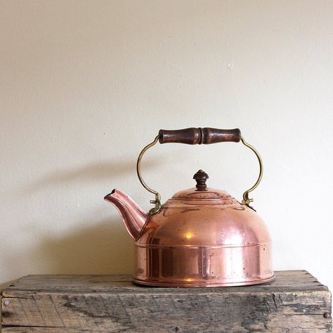 Vintage Copper Tea Kettle Paul Revere Revereware 1976...sits on Miss Honey's stove...she serves tea to Matilda and herself Vintage Copper Tea Kettle, Vintage Tea Kettle, Copper Tea Kettle, Electric Tea Kettle, Paul Revere, Bright Copper, Copper Kettle, Like A Lion, A Lion