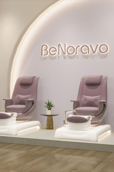 @BeNoravo pedicure chairs are good for you to decorate💕 and meet the style of your store.👍The reason why is you could customize the color you want. 😻 Nail Bar Ideas, Glam Studio, Pedicure Chair, Salon Interior Design, Beauty Parlor, Nail Bar, Bar Ideas, Beauty Saloon, Beauty Box