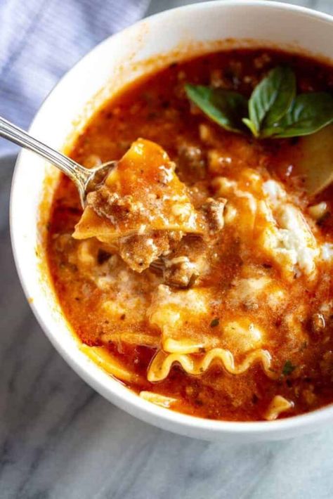 Paula Deen Lasagna Soup Lasagna Soup Paula Deen, Paula Deen Lasagna Soup, Lasagna Recipe Soup Ground Beef, Paula Deen Lasagna, Lasagna Soup Recipe Easy, Pioneer Woman Lasagna Recipe, Lasagne Soup Recipe, Lasagna Dip Recipe, Lasagna Dip