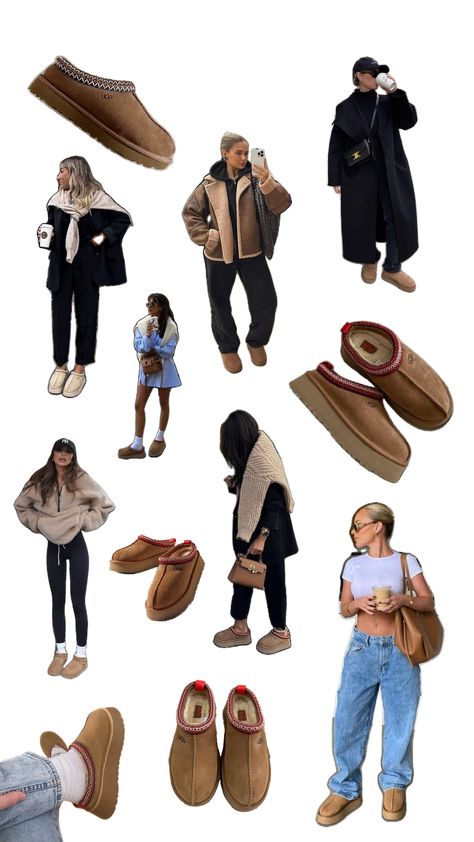 Airport Outfit Uggs, Tazz Uggs Outfit, Uggs Tazz Outfit, Tazz Ugg Outfit, Ugg Tazz Outfit Ideas, Tazz Ugg, Ugg Loafers, Ugg Tazz, Uggs Outfit