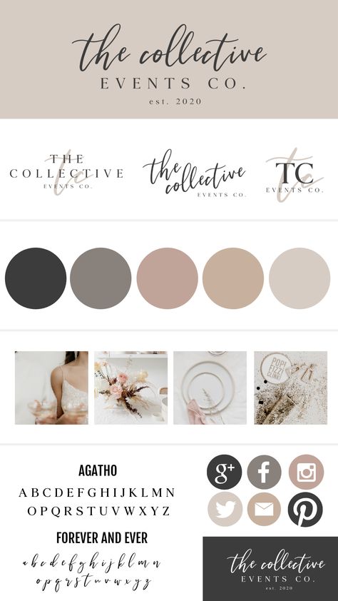 Neutral Color Palette Web Design, Neutral Business Color Palette, Branding Neutral Color Palette, Professional Brand Colors, Photography Brand Color Palette, Soft Branding Color Palette, Simple Feminine Logo, Branding Color Palette Business, Fashion Logo Color Palette