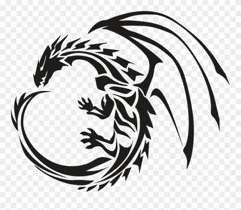 Tattoo Transparent Png, Circle Dragon, Tattoo Transparent, Simple Tattoo With Meaning, Dragon Tattoo Drawing, Japanese Dragon Drawing, Logo Dragon, Dragon Tattoo Art, Dragon Logo