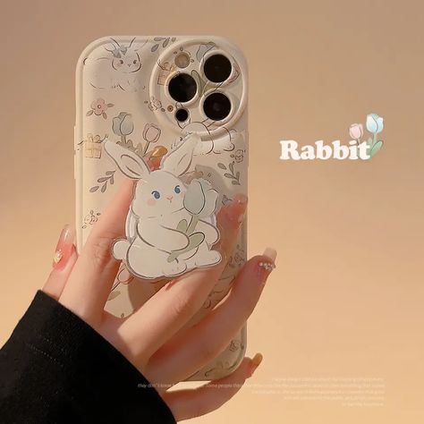 Bunny Phone Case, Shell Phone Case, Shell Phone, Apple Coloring, Garden Rose, Rabbit Cartoon, Iphone Cover, Iphone Phone Cases, Leather Case