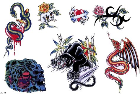 80s Tattoo Flash, 90s Tattoo Flash, 80s Tattoo, Characters From Movies, Traditional Tattoo Flash Art, Vintage Tattoo Design, Flash Sheets, Paradise Tattoo, Graffiti Tattoo