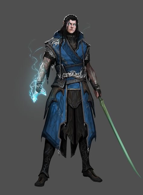 ArtStation - Bladesinger Dnd Bladesinger, Bladesinger Dnd, Dnd Warlock Character Design, Powers Concept, Dnd Character Design Male, Elf Character Art, Dnd Warlock, Dragons Inspiration, Npc Art