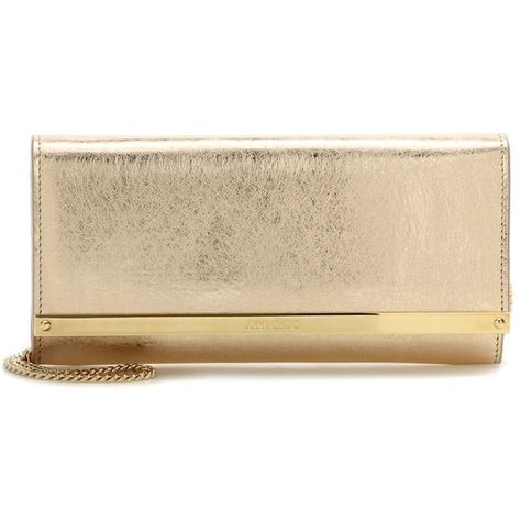 Jimmy Choo Milla Metallic Clutch (2,325 SAR) ❤ liked on Polyvore featuring bags, handbags, clutches, purses, gold, gold purse, metallic purse, jimmy choo, metallic clutches and hand bags Metallic Handbags, Jimmy Choo Handbags, Metallic Clutch, Real Leather Handbags, Gold Clutch, Metallic Purse, Flap Handbags, Brown Leather Handbags, Genuine Leather Purse