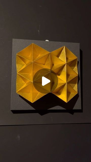 D.Hinklay on Instagram: "Origami; Triangles-mini(Gold)
I made it from a piece of paper and didn’t cut any part of paper to create it.
I designed it by myself.
#origami #geometric #asmr #折り紙 #gold" Origami Geometric Shapes, Origami Triangle, Origami Paper Folding, Geometric Origami, Paper Origami, Mini Gold, Piece Of Paper, Paper Crafts Diy Tutorials, Paper Folding