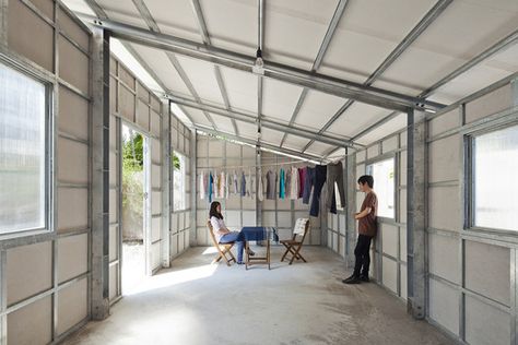 Gallery of S HOUSE 3 / Vo Trong Nghia Architects - 7 Vtn Architects, Prefab Office, Vo Trong Nghia, Pre Fab Tiny House, Lattice Structure, Lattice Wall, Low Cost Housing, Steel Frame House, Water House