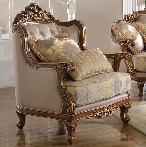 Stylish Sofa Sets, Classic Home Furniture, Carved Sofa, Sofa Makeover, Victorian Sofa, Sofa Design Wood, Luxury Furniture Sofa, Wayfair Living Room Chairs, Elegant Living Room Decor