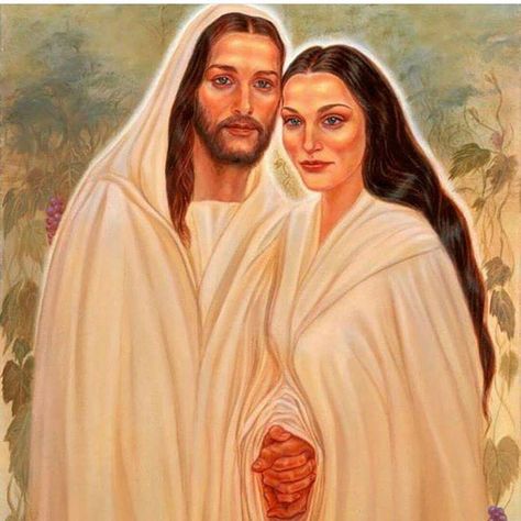 Merry Christmas Eve <3 May we all embody the Full Christ Essence in our lives <3 Mary Magdalene And Jesus, Sacred Marriage, Jesus And Mary, Oh My Goddess, Maria Magdalena, Twin Souls, Ascended Masters, Dan Brown, Bride Of Christ