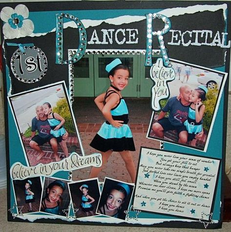 Dance Layout (1) - Scrapbook.com Dance Scrapbook Layouts, Scrapbooking Dance, Dance Scrapbook, Scrapbooking Sports, Graduation Scrapbook, Dance Crafts, Scrapbook Design Layout, Heritage Scrapbooking, Scrapbooking Layouts Baby