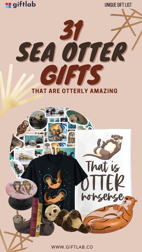 Sea Otters are cute, amazing creatures! If you have a someone who loves sea otters, then this sea otter gift guide will surely come in handy! #giftideas Otter Gifts, Loyalty Symbol, Sea Otters, Sea Otter, Gift List, Otters, Best Gift, Gift Guide, Best Gifts