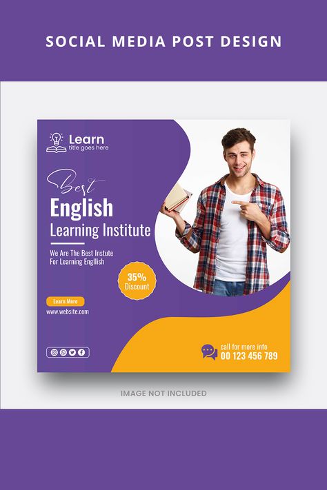 Learn English English Learning English Classes English Lessons Language Learning Education Banner Education Poster Language School Online Lesson English Course English Education Language Course Study English Learning Banner Online English Conversation IELTS Classes Spoken English Online English Classes English Learning Academy English Learning Institute Teaching English Student Banner School Advertisement Learn IELTS Learning Banner Education Template English Course Design, Online Learning Creative Ads, English Course Poster Design, Online Course Poster, Creative Social Media Post Design, Class Poster Design, Lesson English, English Learning Course, Tutoring Flyer