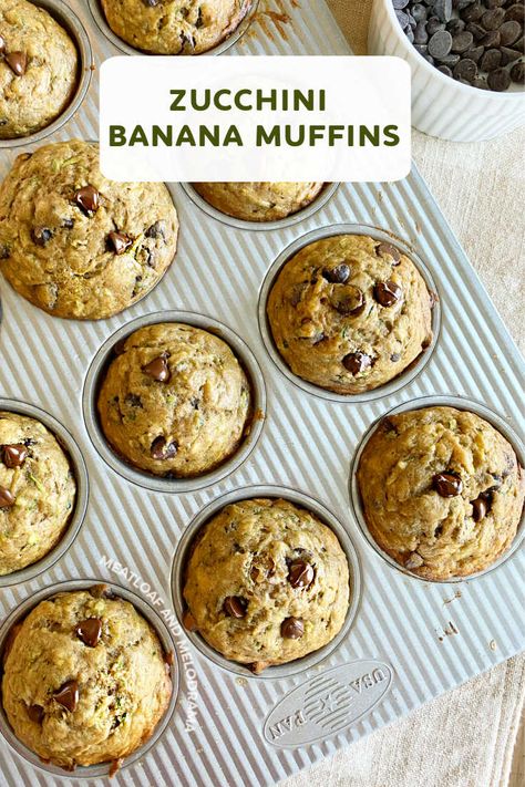 Zucchini Banana Muffins, Banana Zucchini Muffins, Banana Zucchini, Zucchini Chocolate Chip Muffins, Zucchini Banana, Zucchini Banana Bread, Meatloaf Muffins, Banana Chocolate Chip Muffins, Zucchini Muffins