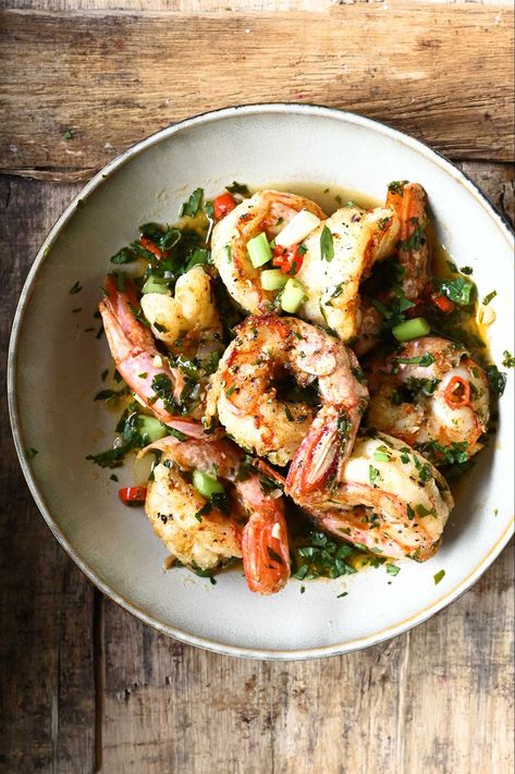 Chimichurri Shrimp, Seared Shrimp, Caribbean Food, Diner Recept, Shrimp Recipes Easy, Shrimp Dishes, Food Fashion, Fish Dishes, Food Trucks