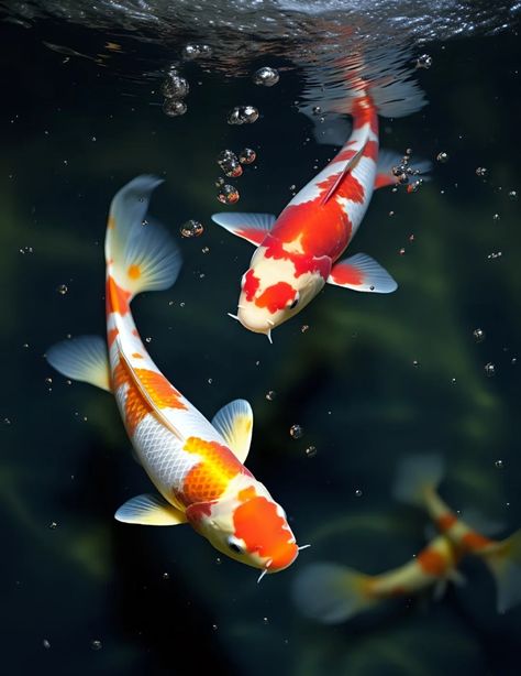 Real Koi Fish, Koi Side View, Koi Fish Real, Koi Fish Pictures, Koi Fish Reference, Koi Fish Underwater, Koi Photography, Koi Fish Photo, Koi Fish Photography