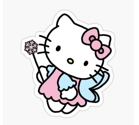 Hello Kitty Fairy, Kitty Fairy, Hello Kitty Stickers, Childrens Wall Decals, Baby Dresser, Fairy Stickers, Homemade Stickers, Hello Kitty Aesthetic, Iphone Lockscreen Wallpaper