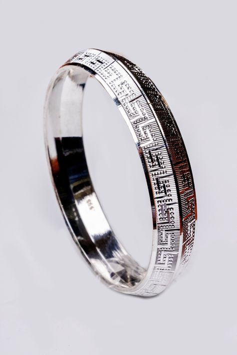 Unique Silver Kada For Men, Punjabi Kada, Kada Design, Mens Silver Bangle, Silver Kada, Gold Necklace For Men, Mens Bangles, Gold Pendant Jewelry, Mens Bracelet Silver