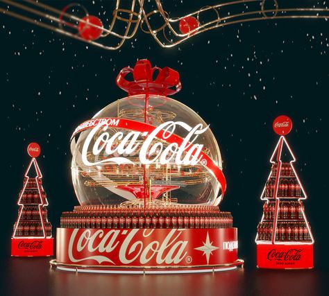 New Year POSm for Coca-Cola Graphic Design,Product Design,Advertising,Autodesk 3ds Max,Corona Renderer,Adobe Photoshop 2025 New Year Design, New Year Advertising, New Year Graphic Design, Christmas Coca Cola, Coca Cola Decor, Pos Design, Coca Cola Christmas, Trophy Design, Santa Decorations