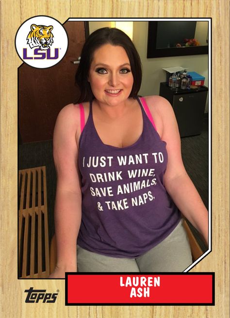 Lauren Ash @lauren_ash LSU Changed back into my FAVE tanktop after #Conan! A gift from @Christy13105 which completely sums me up as a human. Superstore Tv, Lauren Ash, Artists And Models, Girl Celebrities, Grad Gifts, Girl Style, Beautiful Ladies, Pop Culture, A Man