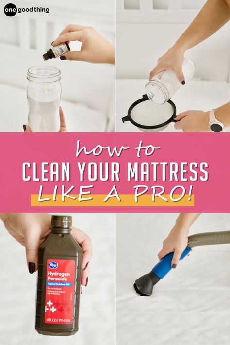 mattress being cleaned Homemade Mattress Cleaner, Matress Cleaner, Bed Cleaner Mattress, Matress Cleaning, Homemade Mattress, Deep Clean Mattress, Clean Your Mattress, Clean A Mattress, Rv Cleaning