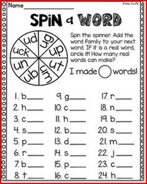 2nd Grade Phonics Worksheets For Learning â Free Printables Dr Blend Words, Spin A Word, Word Blends, Literacy Groups, Progress Chart, Digraphs Worksheets, Blends Activities, Blends Worksheets, Blends And Digraphs