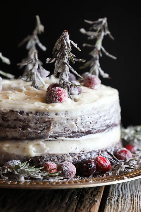 21 Easy Christmas Cake Recipes Mascarpone Icing, Easy Christmas Cake, Easy Christmas Cake Recipe, Autumn Breakfast, Brown Sugar Cakes, Winter Wonderland Cake, Christmas Cakes Easy, Wine Cake, Winter Baking