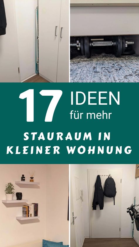 Egal, ob du eine kleine Wohnung hast oder einfach nur mehr Platz brauchst, unsere 17 kreativen Ideen helfen dir dabei, Stauraum zu schaffen. Wir zeigen dir, wie du in der Küche, im Flur oder unter der Dachschräge jeden Zentimeter optimal nutzen kannst. Lass dich inspirieren und probiere es aus! Small Space Living, Small Space, Small Spaces