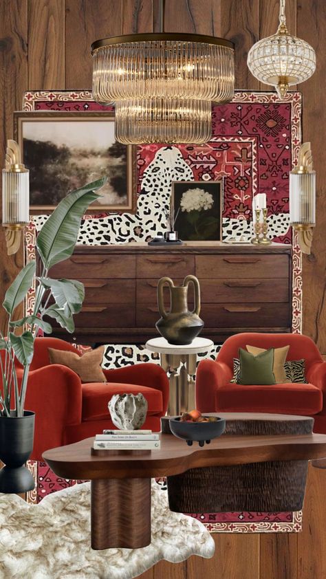 Eclectic Glam Living Room, Retro Apartment Decor, Eclectic Home Office, Eclectic Glam, Home Office Aesthetic, Retro Apartment, Office Aesthetic, Glam Living, Aesthetic Living Room