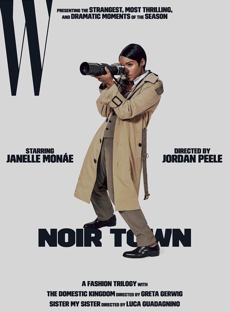 잡지 레이아웃, Jordan Peele, Janelle Monáe, Queer Fashion, W Magazine, Private Investigator, Fashion Portfolio, Editorial Layout, Magazine Layout