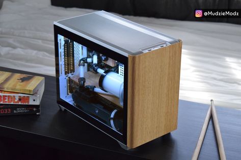 Wooden NR200P » builds.gg Aesthetic Tech, Custom Computer Case, Gaming Ideas, Pc Design, Cpu Socket, Pc Builds, Computer Build, Custom Computer, Gaming Setups